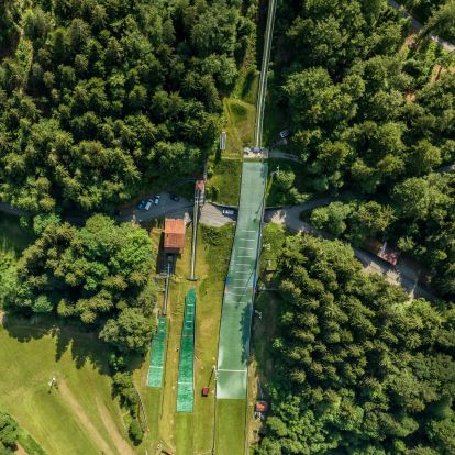 Skisprungschanzen Rastbüchl, Drohnenaufnahmen, Gesamtansicht